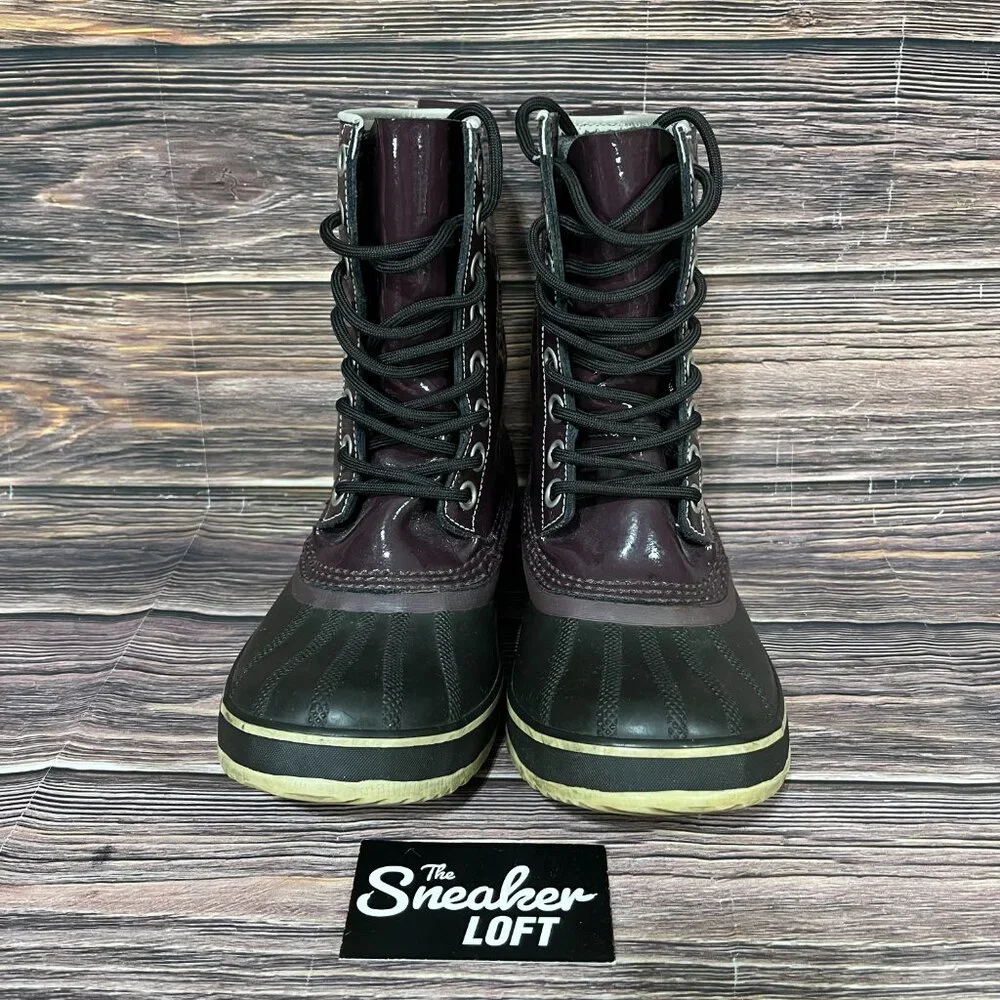 Sorel Dahlia‎ Women's Purple Patent Leather Insulated Snow Boots